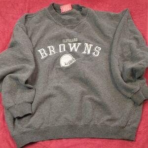 NFL Cleveland Browns Charcoal Crewneck Sweater